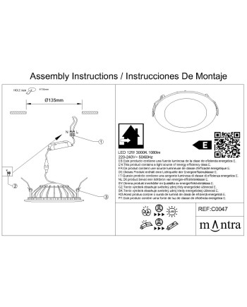 CABRERA * DOWNLIGHT LED 12W - 3000K